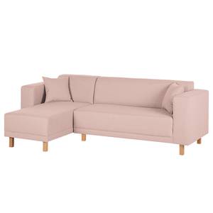 Hoekbank KiYDOO relax geweven stof - Mauve - Longchair vooraanzicht links