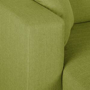 Canapé d'angle KiYDOO relax Tissu - Vert pâle - Méridienne courte à gauche (vue de face)
