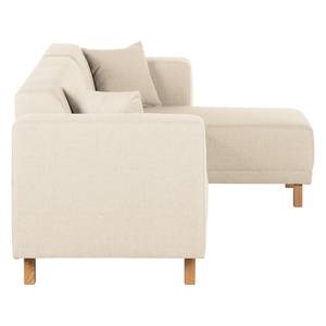 Ecksofa KiYDOO relax Webstoff Creme - Longchair davorstehend rechts