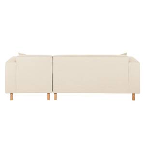 Ecksofa KiYDOO relax Webstoff Creme - Longchair davorstehend rechts