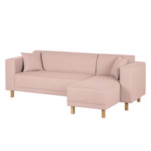 Ecksofa KiYDOO relax Webstoff Mauve - Longchair davorstehend rechts