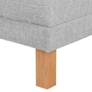 Ecksofa KiYDOO relax Webstoff Silber - Longchair davorstehend rechts