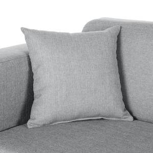 Ecksofa KiYDOO relax Webstoff Silber - Longchair davorstehend rechts