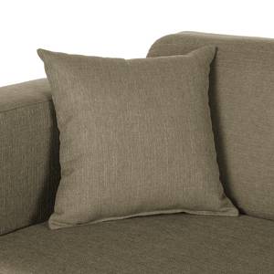 Canapé d'angle KiYDOO relax Tissu - Taupe - Méridienne courte à gauche (vue de face)