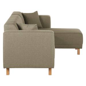 Hoekbank KiYDOO relax geweven stof - Taupe - Longchair vooraanzicht rechts