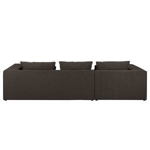 Ecksofa Lakota Webstoff Kokosnuss Braun - Longchair davorstehend links