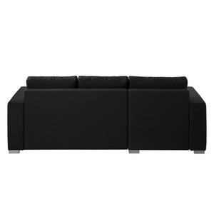 Ecksofa Latina (mit Schlaffunktion) Long Schwarz - Textil - 233 x 90 x 160 cm