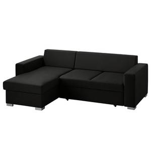 Ecksofa Latina (mit Schlaffunktion) Long Schwarz - Textil - 233 x 90 x 160 cm