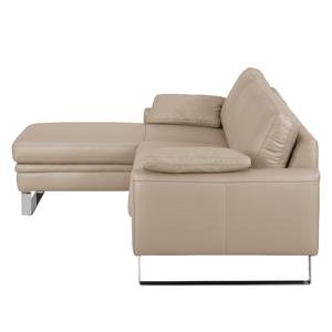 Ecksofa Laureto I Echtleder Echtleder - Cappuccino - Longchair davorstehend links