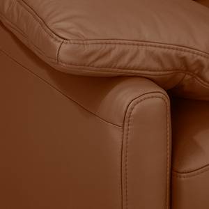 Canapé d'angle Laureto I Cuir véritable - Brun - Méridienne courte à droite (vue de face)