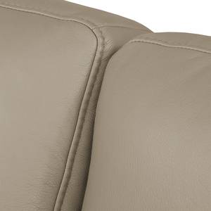 Hoekbank Laureto II echt leer - Taupe - Longchair vooraanzicht links