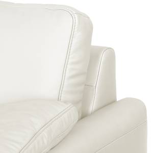 Ecksofa Laureto II Echtleder Weiß - Longchair davorstehend links