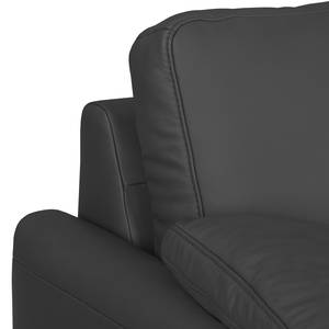 Ecksofa Laureto II Echtleder Anthrazit - Longchair davorstehend rechts