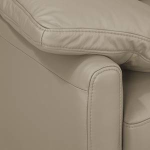 Ecksofa Laureto II Echtleder Taupe - Longchair davorstehend rechts