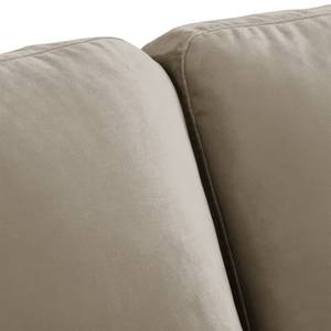 Ecksofa Lauris Samt - Cappuccino - Longchair davorstehend links