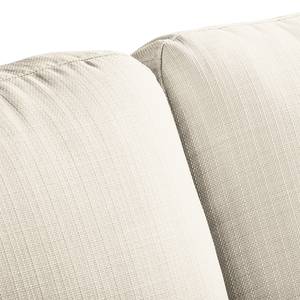 Ecksofa Lauris Strukturstoff - Creme - Longchair davorstehend links