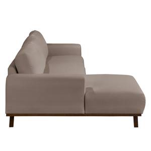 Ecksofa Lauris Strukturstoff - Cubanit - Longchair davorstehend links