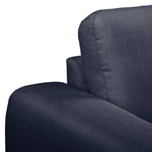 Ecksofa Lauris Strukturstoff - Dunkelblau - Longchair davorstehend links