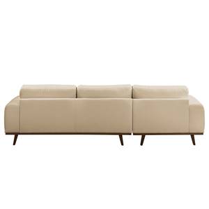 Ecksofa Lauris Strukturstoff - Sand - Longchair davorstehend links