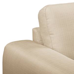 Ecksofa Lauris Strukturstoff - Sand - Longchair davorstehend links