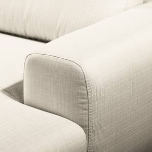 Ecksofa Lauris Strukturstoff - Creme - Longchair davorstehend rechts