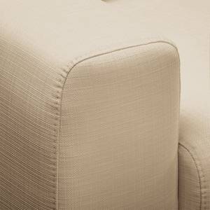 Ecksofa Lauris Strukturstoff - Sand - Longchair davorstehend rechts