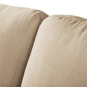 Ecksofa Lauris Strukturstoff - Sand - Longchair davorstehend rechts