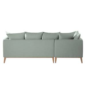 Ecksofa Lavina Webstoff Stoff Moretey: Mint - Ottomane davorstehend links