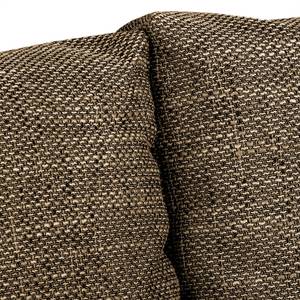 Canapé d'angle Laza Tissu / Imitation cuir - Marron foncé / Cappuccino - Méridienne courte à gauche (vue de face)
