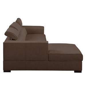 Ecksofa Lipley (mit Schlaffunktion) Webs Braun - Textil - 259 x 99 x 167 cm