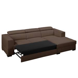 Ecksofa Lipley (mit Schlaffunktion) Webs Braun - Textil - 259 x 99 x 167 cm