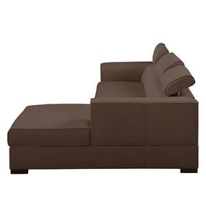 Ecksofa Lipley (mit Schlaffunktion) Webs Braun - Textil - 259 x 99 x 167 cm