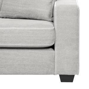 Ecksofa Loen Baumwollstoff Longchair/Ottomane davorstehend links - Hellgrau