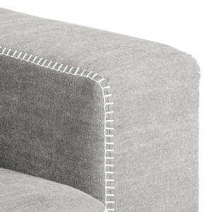 Ecksofa Loen Baumwollstoff Longchair/Ottomane davorstehend links - Hellgrau