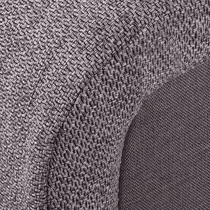 Canapé d'angle Mable (convertible) Toile tissée à plat gris foncé / Tissu marron Chaise longue droite (vue de face) - Méridienne courte à droite (vue de face)