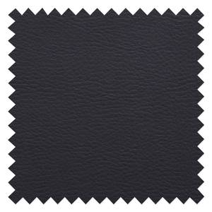 XXL-bank Camrose (incl. verlichting) zwart kunstleer/grijs-écru geweven stof longchair vooraanzicht rechts - Longchair vooraanzicht links