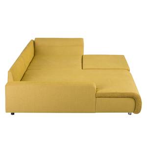 Ecksofa Mable mit Schlaffunktion - Microfaser Safran - Longchair davorstehend links