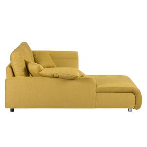 Ecksofa Mable mit Schlaffunktion - Microfaser Safran - Longchair davorstehend links