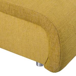 Ecksofa Mable mit Schlaffunktion - Microfaser Safran - Longchair davorstehend rechts