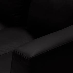 Ecksofa Madison II Echtleder Echtleder Neka: Schwarz - Breite: 319 cm - Ecke davorstehend links