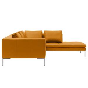 Ecksofa Madison I Echtleder Echtleder Neka: Cognac - Breite: 255 cm - Ottomane davorstehend rechts