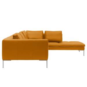 Ecksofa Madison I Echtleder Echtleder Neka: Cognac - Breite: 319 cm - Ottomane davorstehend rechts