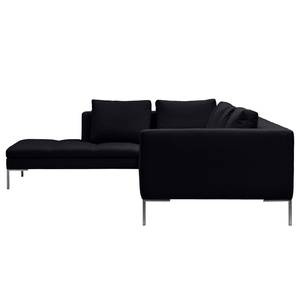 Ecksofa Madison I Webstoff Webstoff Saia: Anthrazit - Breite: 319 cm - Ottomane davorstehend links