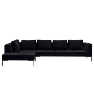 Ecksofa Madison I Webstoff Webstoff Saia: Anthrazit - Breite: 319 cm - Ottomane davorstehend links