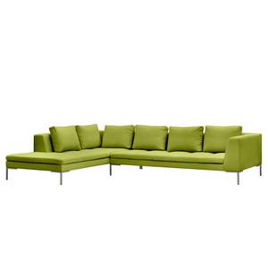 Ecksofa Madison I Webstoff Webstoff Anda II: Grün - Breite: 319 cm - Ottomane davorstehend links