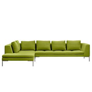 Ecksofa Madison I Webstoff Webstoff Anda II: Grün - Breite: 319 cm - Ottomane davorstehend links