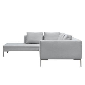 Ecksofa Madison I Webstoff Webstoff Anda II: Silber - Breite: 319 cm - Ottomane davorstehend links