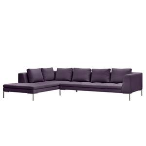 Ecksofa Madison I Webstoff Webstoff Anda II: Violett - Breite: 319 cm - Ottomane davorstehend links