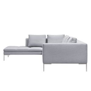 Ecksofa Madison I Webstoff Webstoff Milan: Hellgrau - Breite: 319 cm - Ottomane davorstehend links