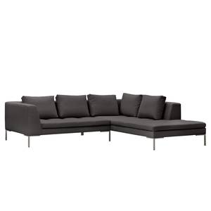 Ecksofa Madison I Webstoff Webstoff Anda II: Anthrazit - Breite: 255 cm - Ottomane davorstehend rechts